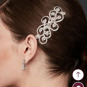 David’s Bridal crystal hairpiece